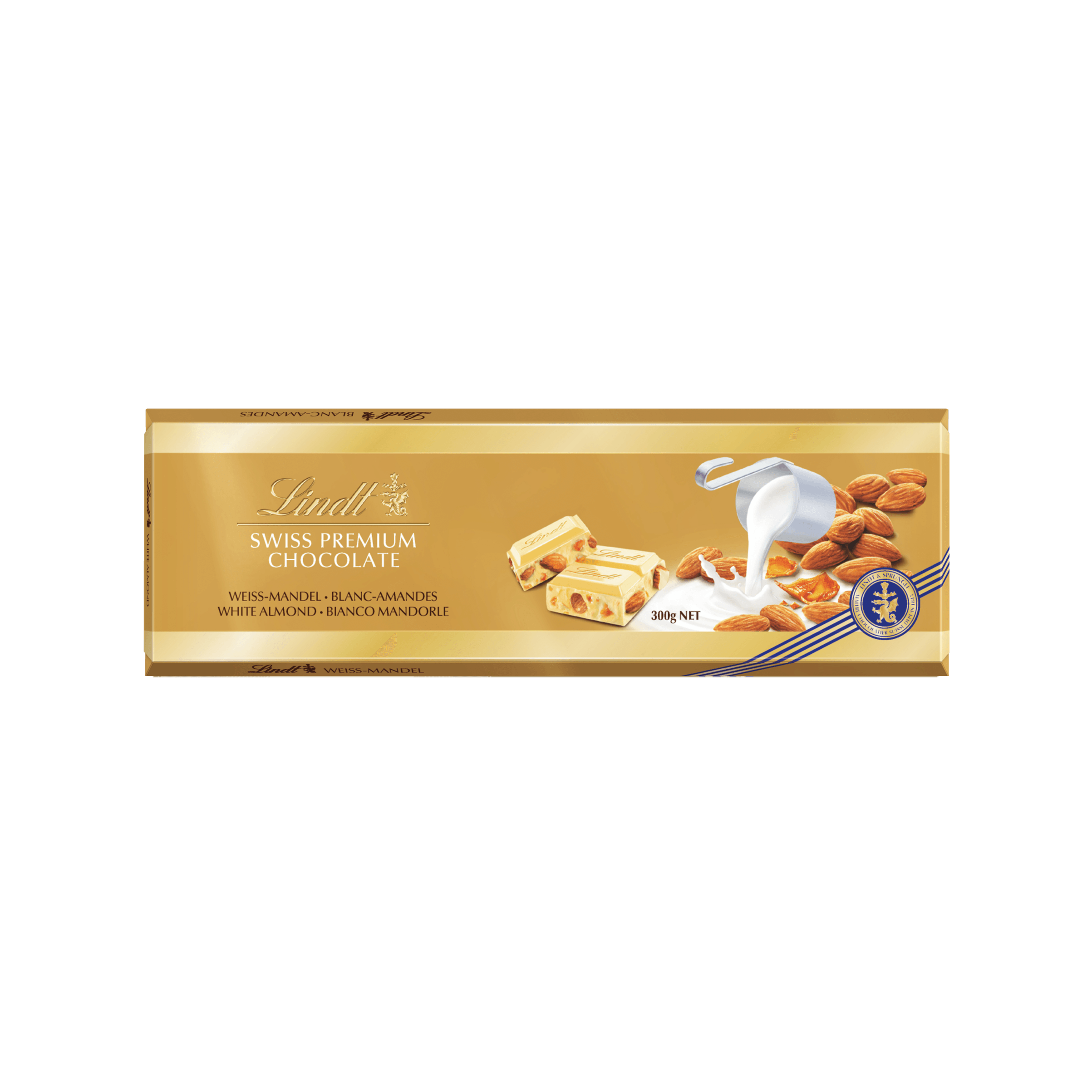 Gold Tablet Tableta Gold Bar Blanca Con Almendras 300G