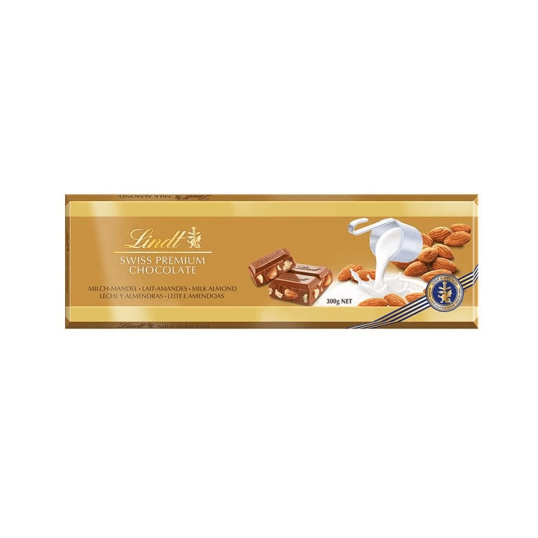 Tableta Gold Bar con Leche y Almendras 300g