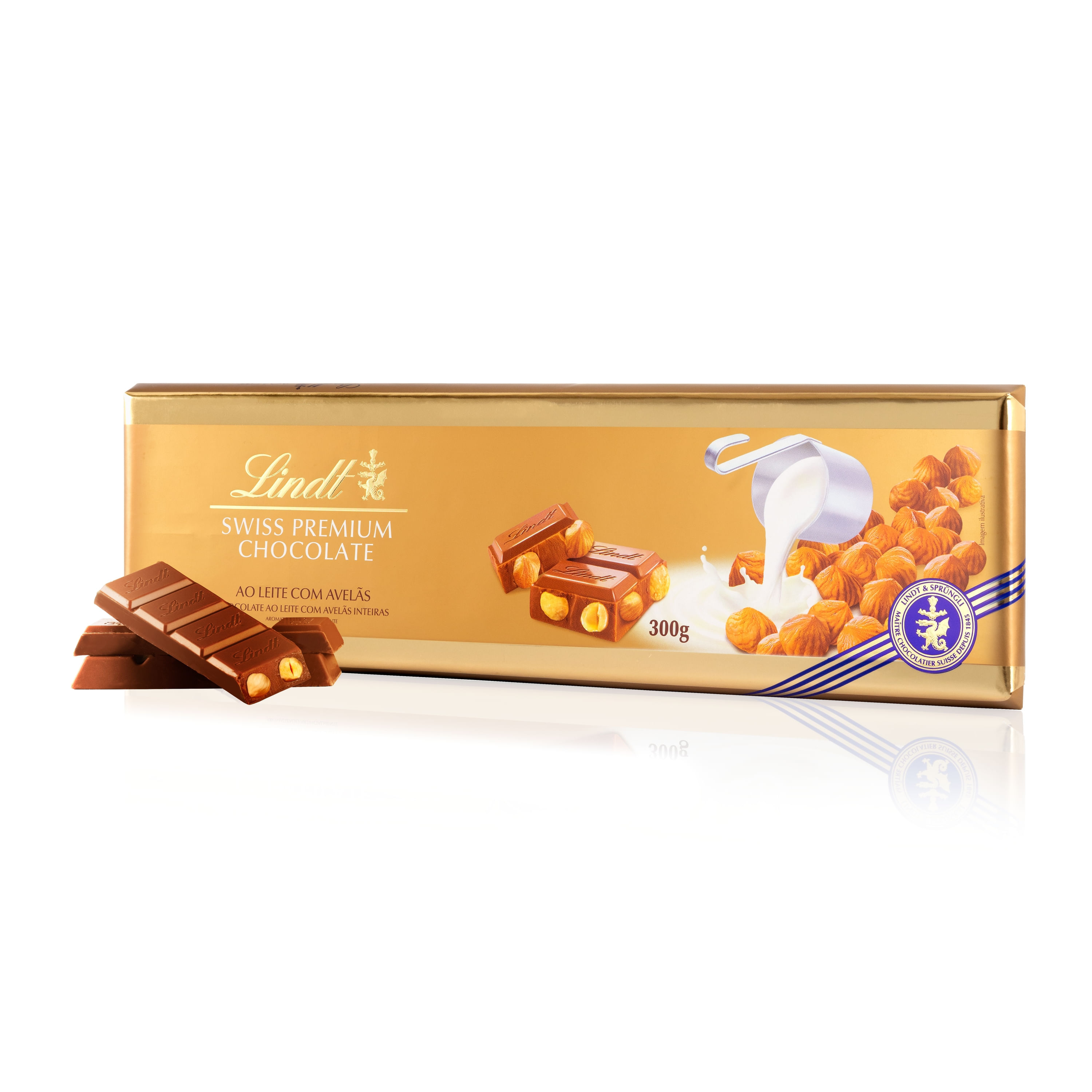 Tableta Gold Bar con Leche y Avellanas 300g